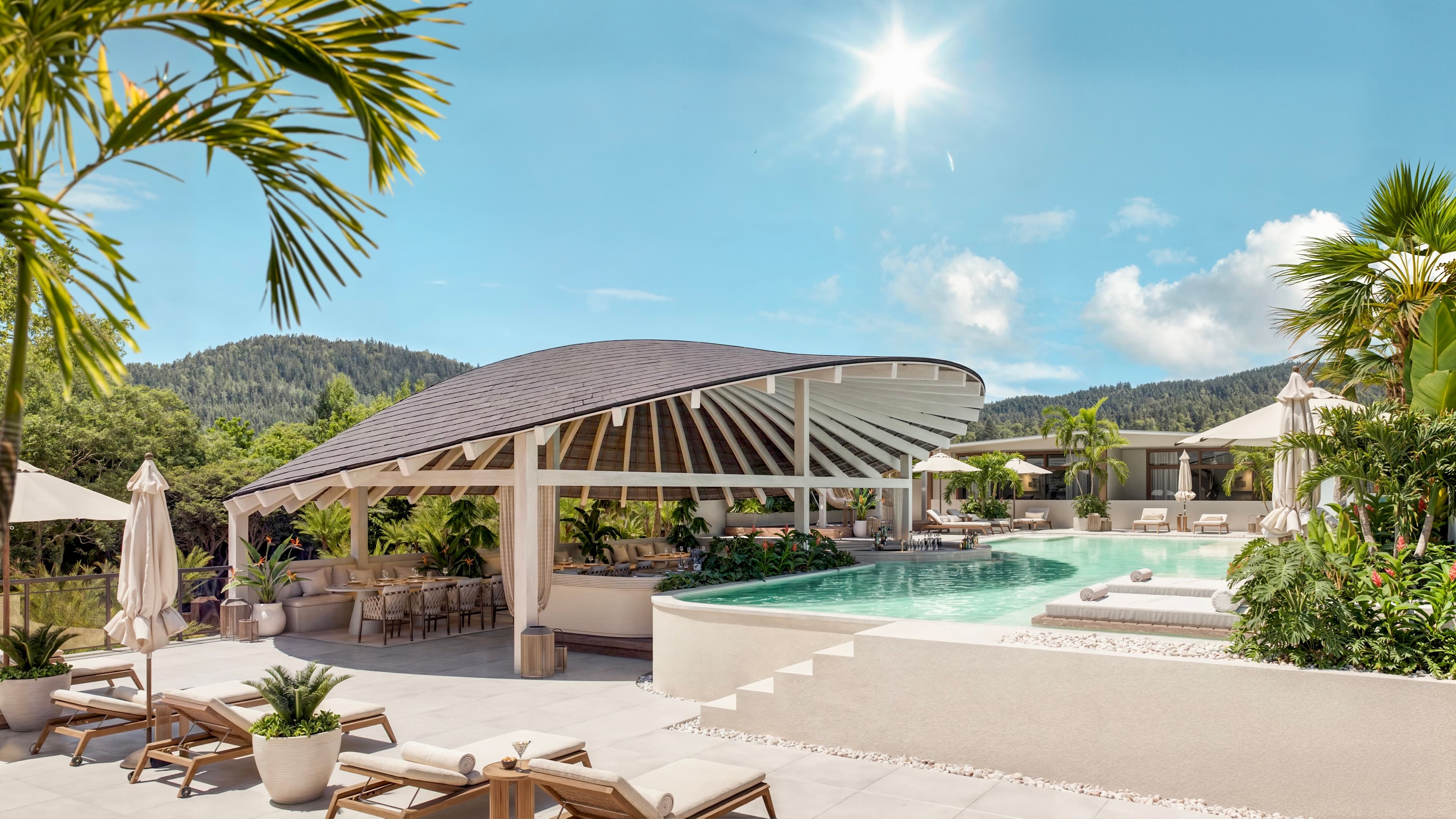 Infinity pool overlooking the hillside
